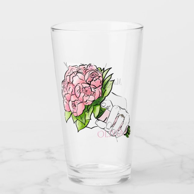 Verre Illustration de chaussures de mariée chic (Devant)