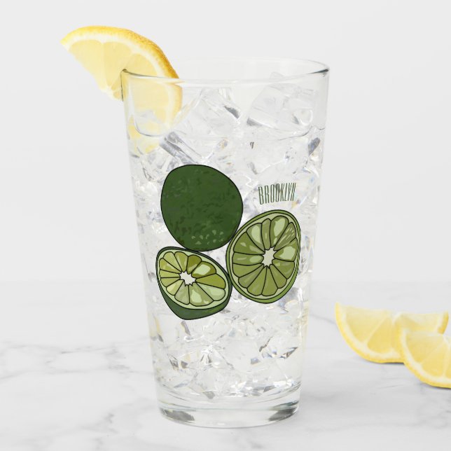 Verre Illustration de chaux Kaffir (Devant glace)