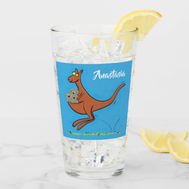 Verre Illustration de dessin animé Cute kangaroo et koal (Dos glace)
