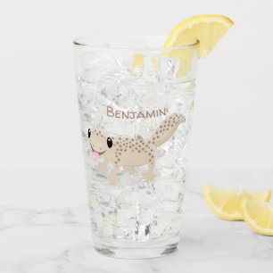 Verre Illustration de dessin animé de gecko bronzé tache