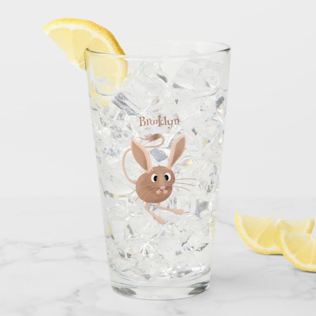 Verre Illustration de dessin animé de jerboa aux longues (Devant glace)