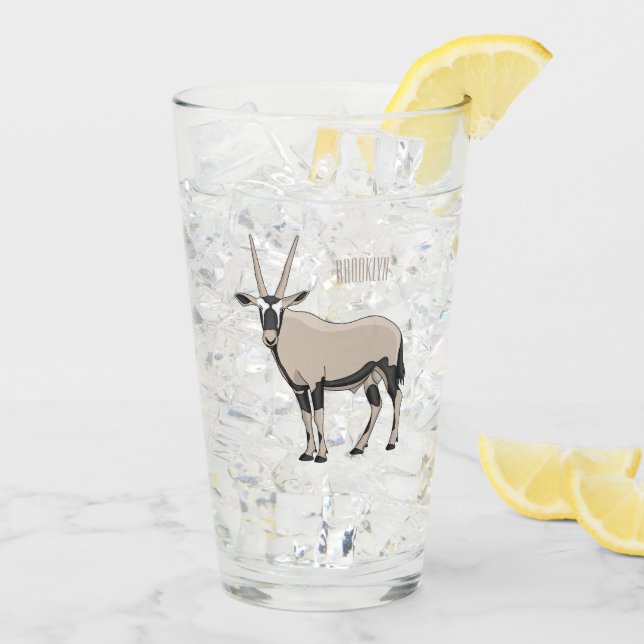Verre Illustration de dessin animé Oryx (Dos glace)