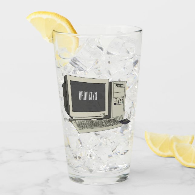 Verre Illustration de dessin sur ordinateur (Devant glace)