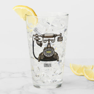 Verre Illustration de dessin téléphonique