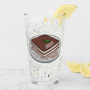 Verre Illustration de gâteau de Tiramisu