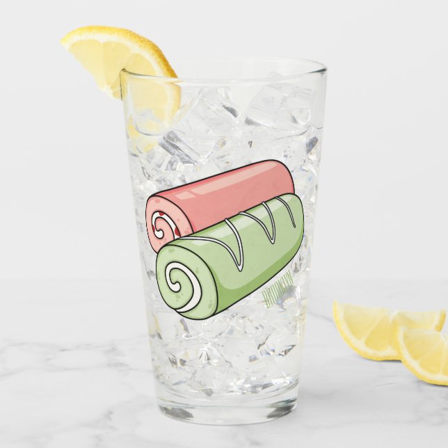 Verre Illustration de gâteau suisse roll / roll (Devant glace)