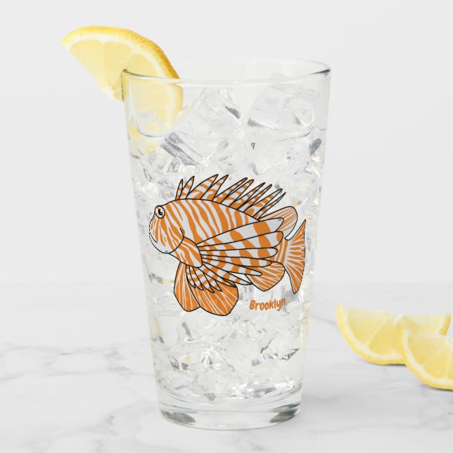 Verre Illustration de Happy lionfish (Devant glace)