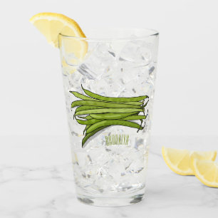 Verre Illustration de haricots verts