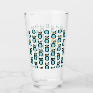 Verre illustration de Hibou Bleu