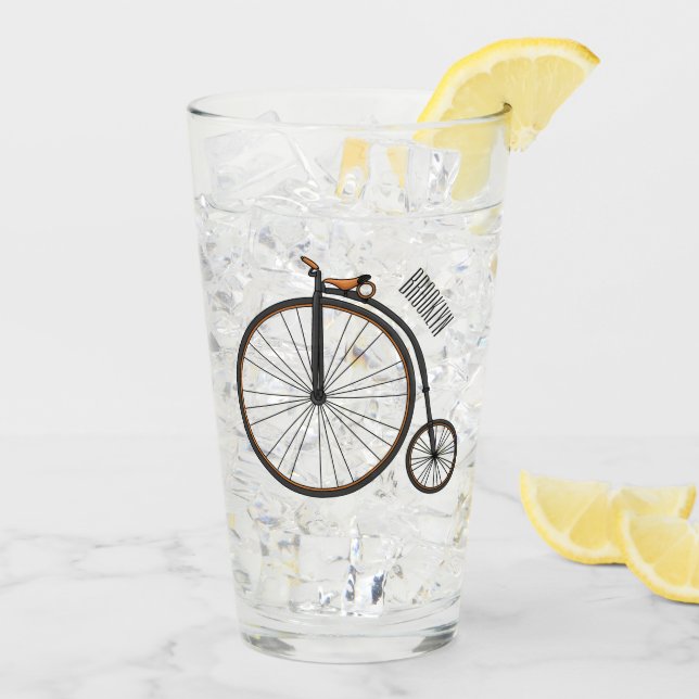 Verre Illustration de la bande dessinée de vélo à grande (Dos glace)