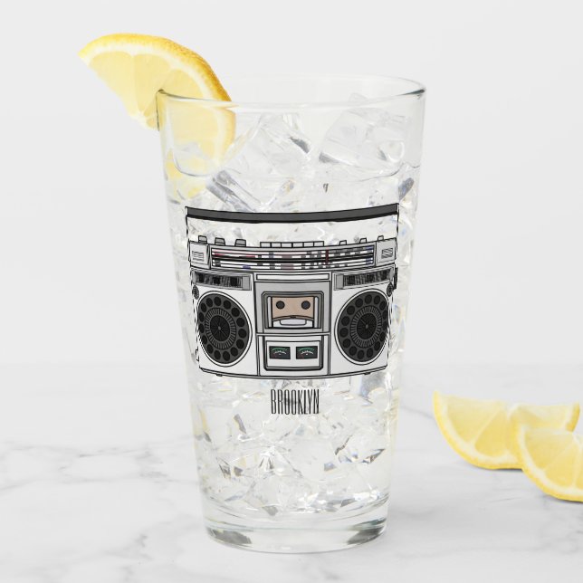 Verre Illustration de la bande dessinée radio (Devant glace)