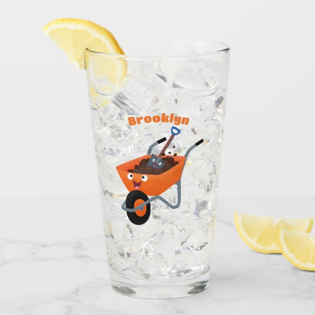 Verre Illustration de la brouette en brouette orange trè (Devant glace)