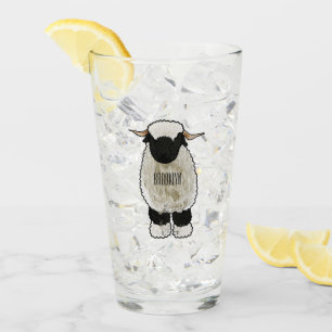 Verre Illustration de la caricature de mouton Valais Bla