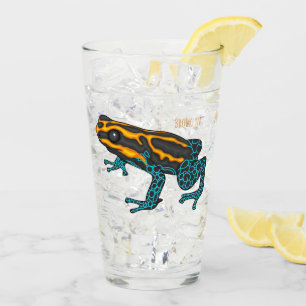 Verre Illustration de la grenouille à fléchettes de pois
