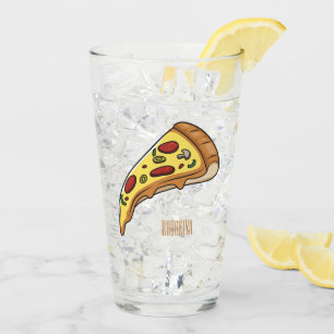 Verre Illustration de la pizza