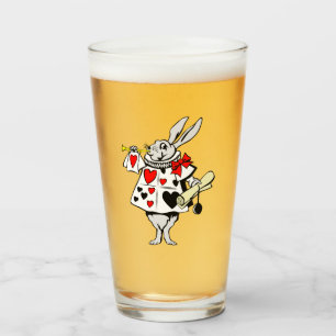 Verre Illustration de lapin blanc