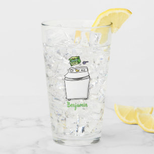 Verre Illustration de lave-linge mignonne