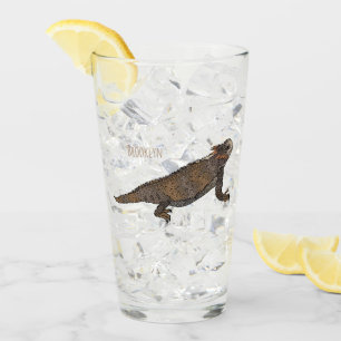 Verre Illustration de lézard à cornes de Regal