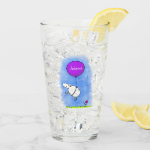 Verre Illustration de l'humour en ballons de mouton mign