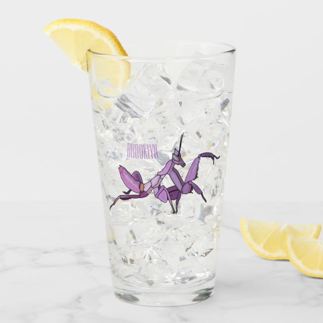 Verre Illustration de l'orchidée mante (Devant glace)