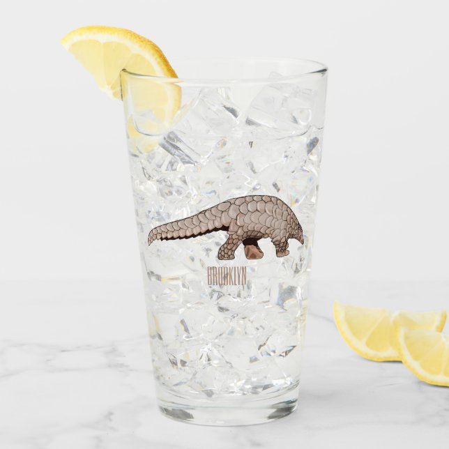 Verre Illustration de Pangolin (Devant glace)