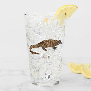 Verre Illustration de pangolin à queue longue