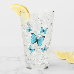 Verre Illustration de papillons Morpho