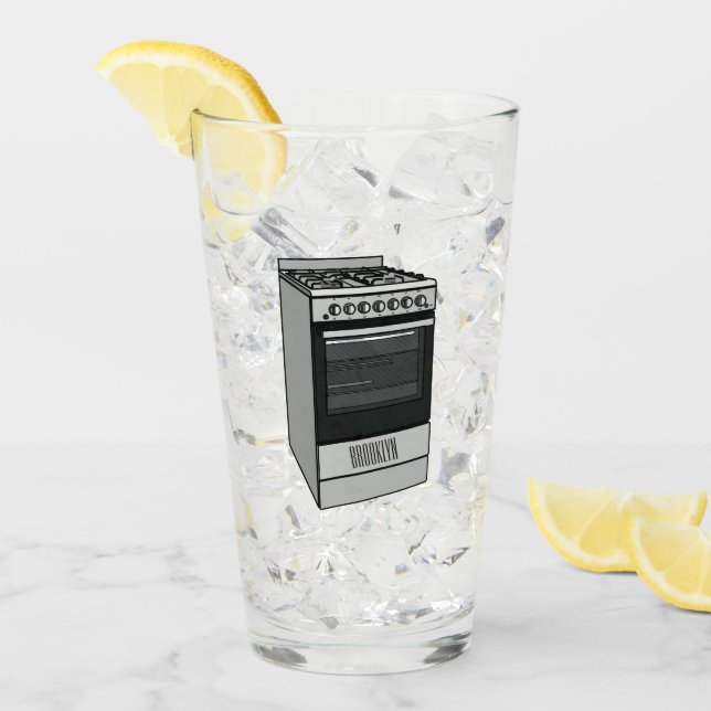 Verre Illustration de poêle électrique (Devant glace)
