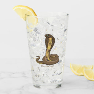 Verre Illustration de serpent à cobra Brown