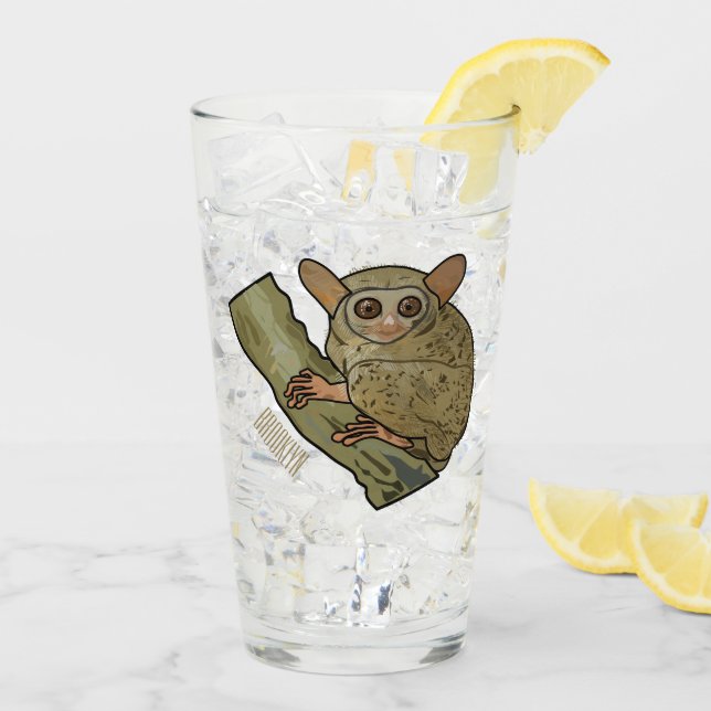 Verre Illustration de Tarsier (Dos glace)