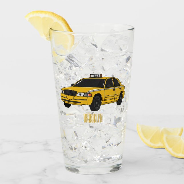 Verre Illustration de taxi (Devant glace)