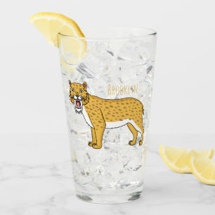 Verre Illustration de tigre à dents de sabre