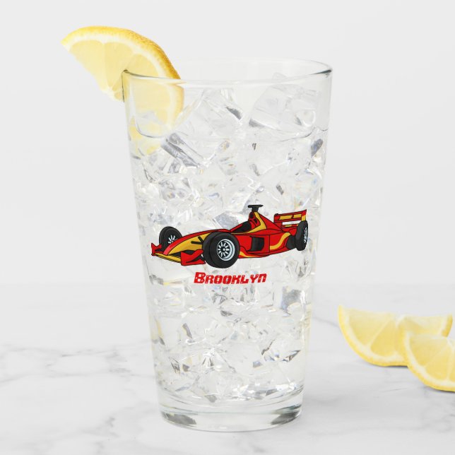 Verre Illustration de voitures de course à grande vitess (Devant glace)