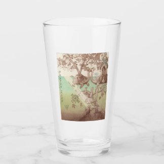 Verre Illustration des arbres poussant sur les îles de t