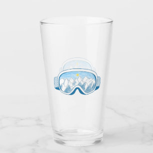 Verre Illustration des lunettes de ski de montagne