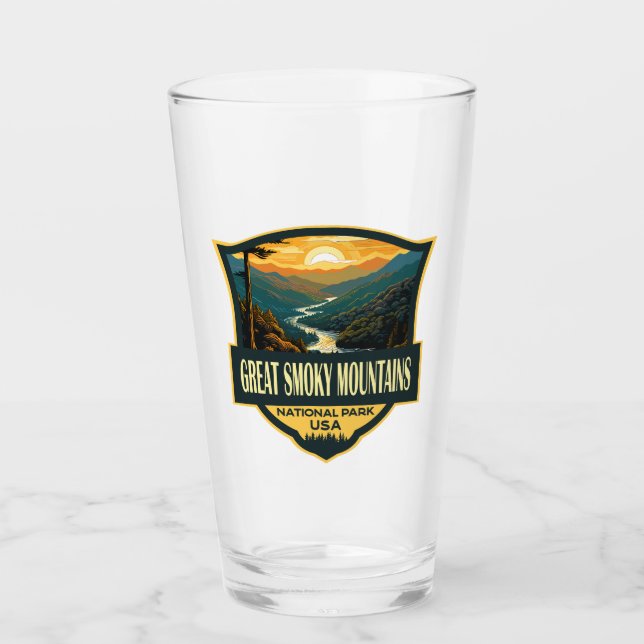 Verre Illustration du parc national des Great Smoky Moun (Devant)