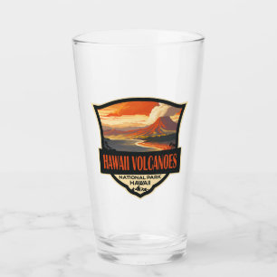 Verre Illustration du parc national des volcans d'Hawaii