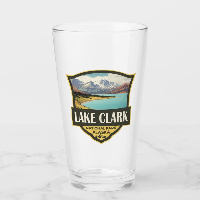 Verre Illustration du parc national du lac Clark Art voy (Devant)