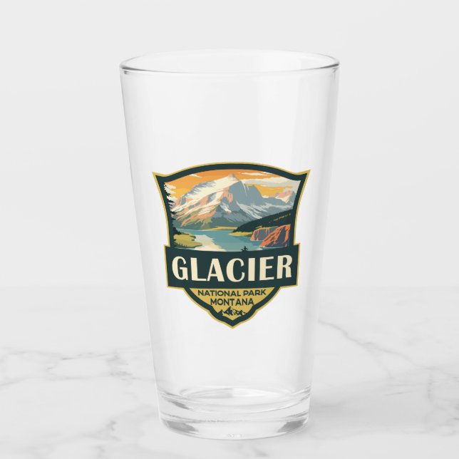 Verre Illustration du parc national Glacier Voyage Vinta (Devant)