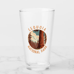 Verre Illustration du parc national Sequoia en état de d