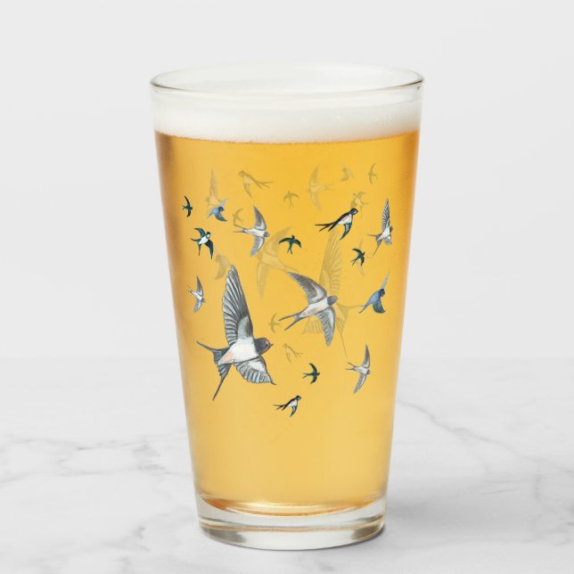 Verre Illustration du vol de libre-échange de la Grange  (Devant (rempli))