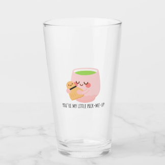 Verre Illustration d'un carré de thé matcha