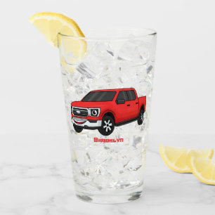 Verre Illustration d'une camionnette rouge mou