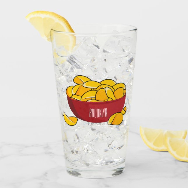 Verre Illustration d'une puce de pomme de terre (Devant glace)