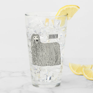 Verre Illustration Komondor pour chien