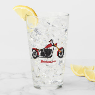 Verre Illustration motocyclette de style hélicoïdal