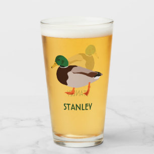 Verre Illustration réaliste de Mallard Duck Personnalisé