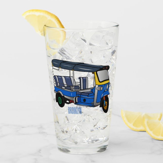 Verre Illustration Tuk tuk (Devant glace)