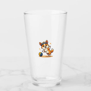 Verre Illustration vectorielle de chien de volley-ball C