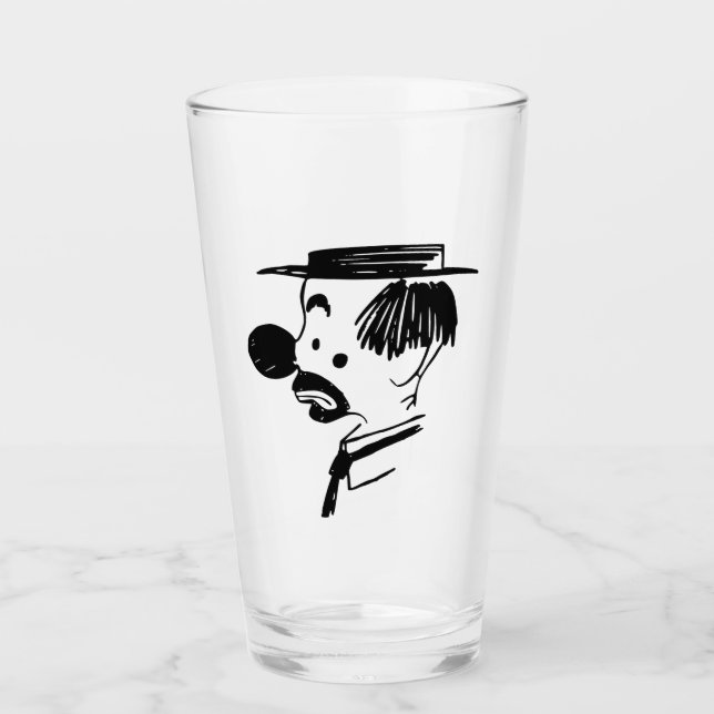 Verre Illustration vintage Clown (Devant)
